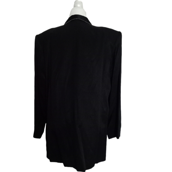 Vital Elements Black Rhinestone Luxury Blazer – Sz 14 - Picture 9 of 13